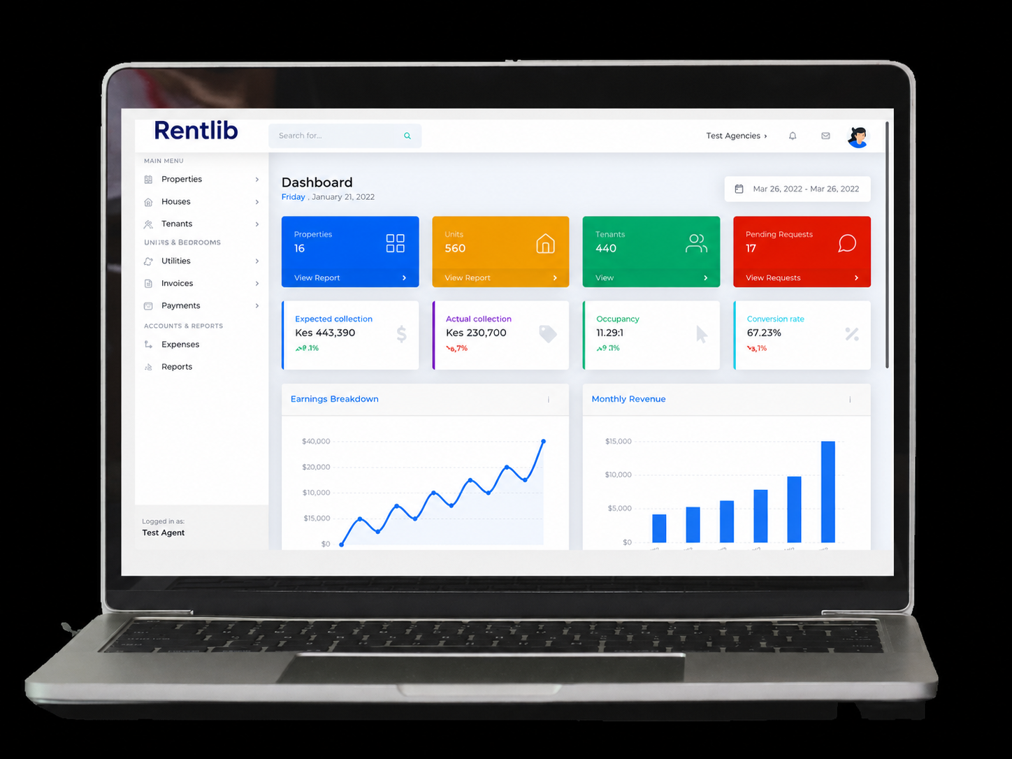 Rentlib dashboard